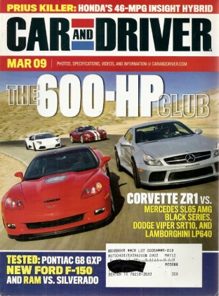 CAR & DRIVER 2009 MAR - FUN CUP, ZR1 vs SRT10 vs LP640 vs SL65 AMG BLACK